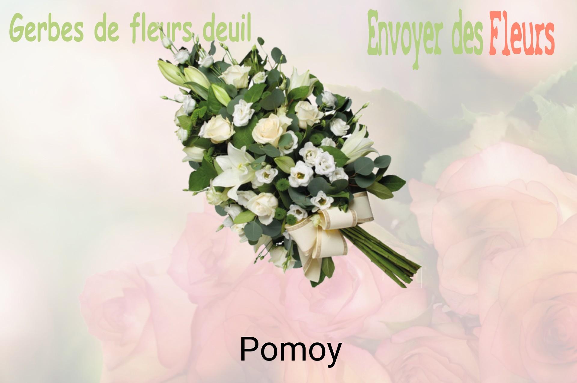 Gerbe de fleurs de deuil livrée à Pomoy
